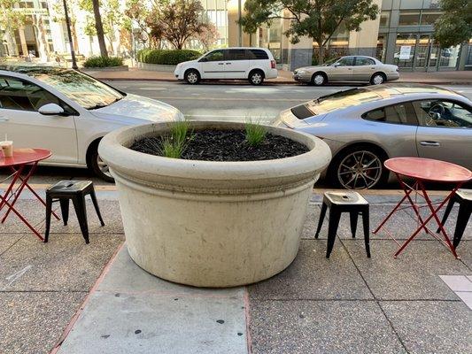 Outdoor seating - couple tables outside