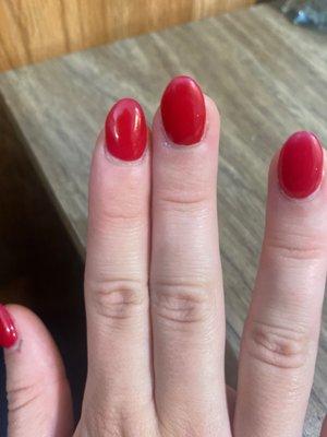 The two nails that weren't shaped well