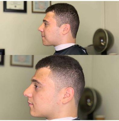 Barbers work at the shop