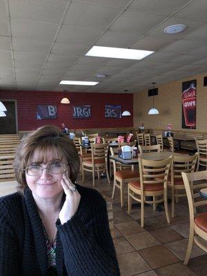 My wife and I on a lunch date. This DQ has quite a bit of character.