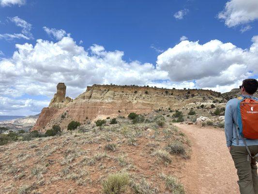 Chimney rock in the background!