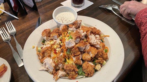 Fried chicken salad