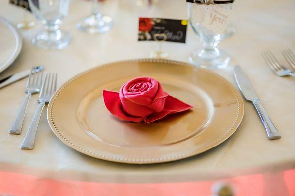 We saw this napkin folding at a tasting and we knew we had to have it!