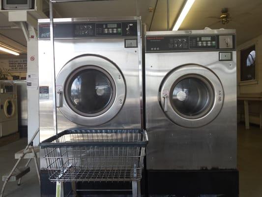 Huge washers available, only take 30,and can wash a ton!