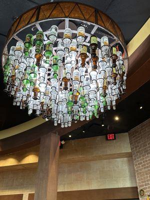 Beer Bottle Chandelier