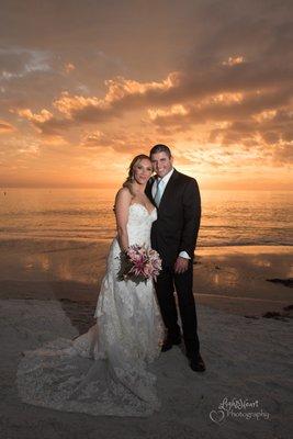 sunset at Pass a Grille with couples in love and Simple Weddings