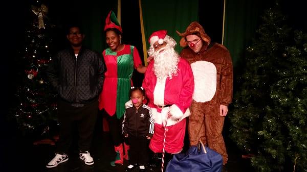 My children with the actors of Rudolph. 12/26/15