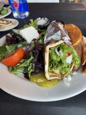 Chicken Souvlaki & Greek Salad