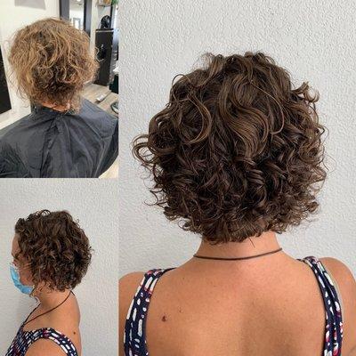 Before and After reshaping and hydrating these fine curls made them so happy