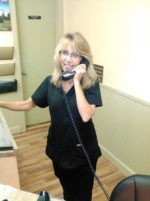 Kelly Straka, our receptionist