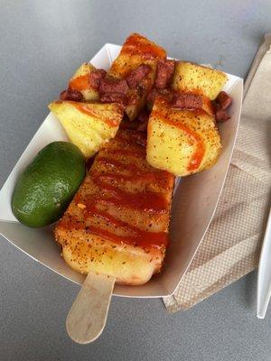 Mango Paleta with Powdered Chile and Chamoy