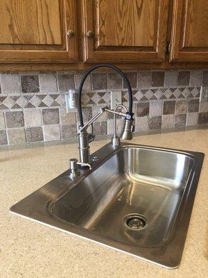 New sink trimmed out