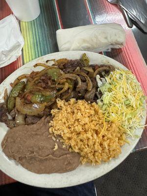 Steak fajitas