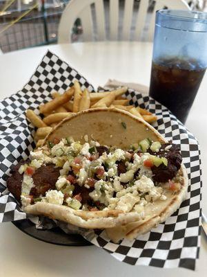 Gyro with fries