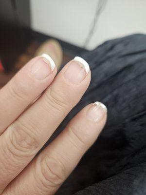 I had a french manicure nail polish. I'm disgusted how they turned out. ZERO STARS