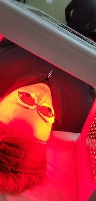 Anti aging facial with light