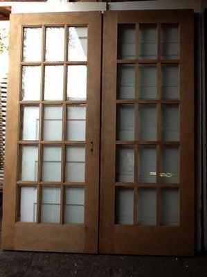 An example of the styles of French doors we keep in stock.