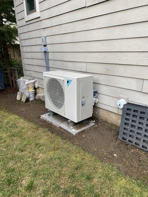 Ductless heat pump front view