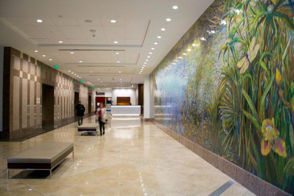 Mural in the lobby of Weston Centre