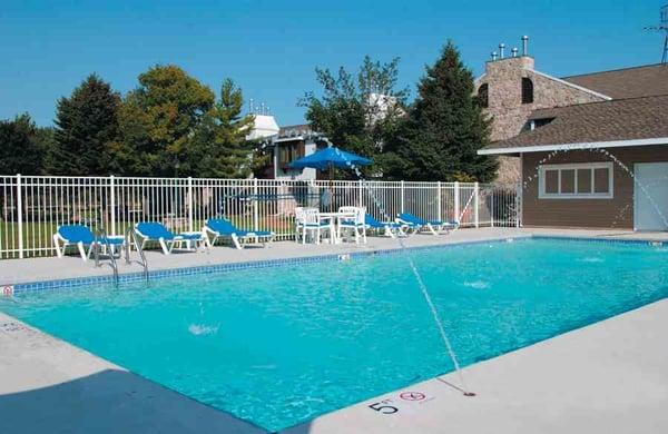 Enjoy the large, sunny, private heated pool.