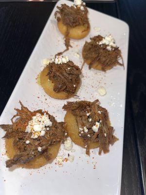 Beef arepas