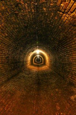 Steam tunnel at the old state hospital. Go take the tour!!