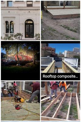 We also do rooftop deckings Replacements and repairs or demolition