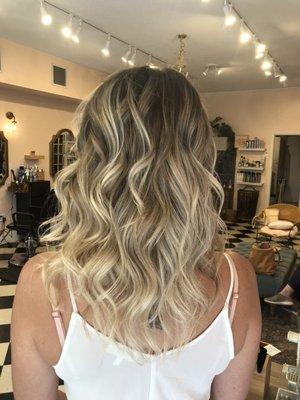 Cut and olaplex treatment helps refresh color