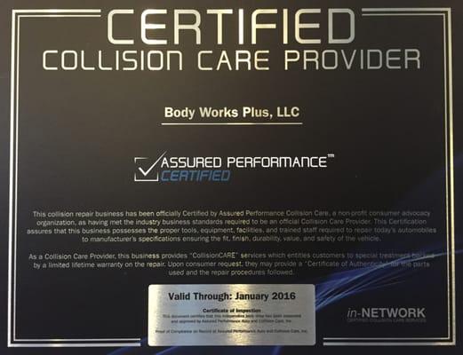 Assured Performance Certified