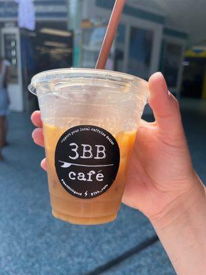 Small iced coffee, tasty!