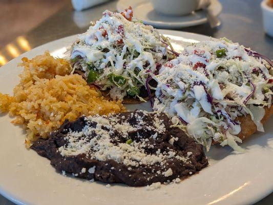 Chicken tostada plate