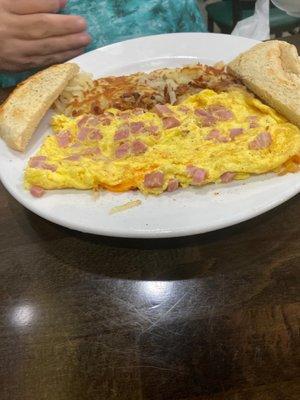 Ham and cheese omelette