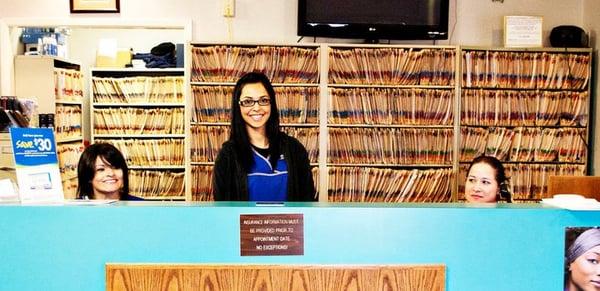 Our friendly front desk.