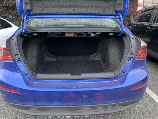 Trunk can fit most items