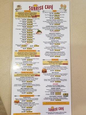 Menu 1 of 2