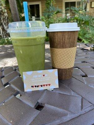 Matcha Latte and Regular Latter