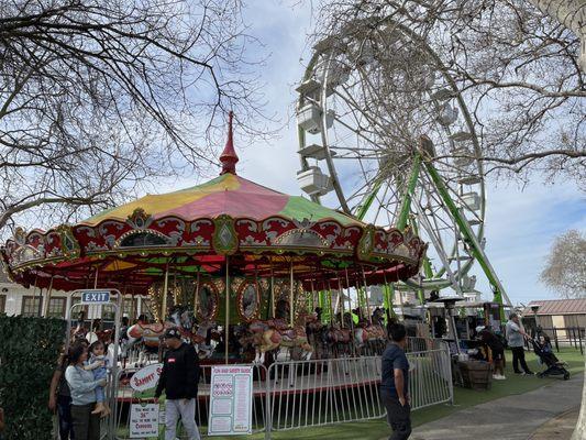 Within walking distance one can get a few carnival rides.