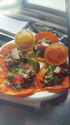 Today we are selling biria tacos so come on in to go get tacos from taqueria Corona