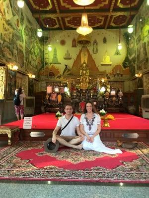 Ben Curtis & Cassie Fireman (Co-Founders) visiting the temples of Bangkok, Thailand 2015