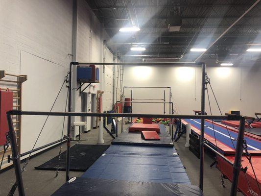 Recreational Gymnastics space. Open for classes, open gyms and birthday parties.