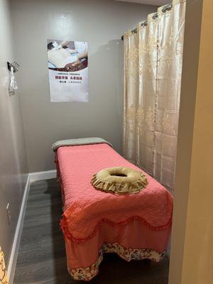 A massage bed at Health U Spa, located in Philadelphia's Chinatown