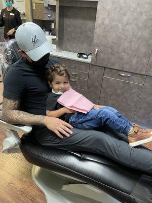 Little Santiago's first visit to the dentist!