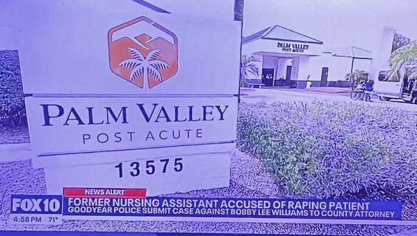 Patient raped repeatedly & impregnated while in the care of Palm Valley.