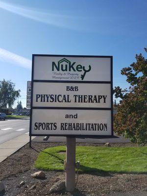 Sign in front of the office