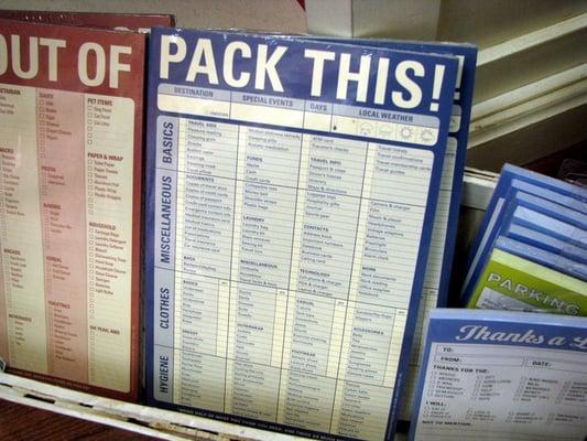 they had so many of these knockknock.biz checklists! i hadn't seen many of them before.