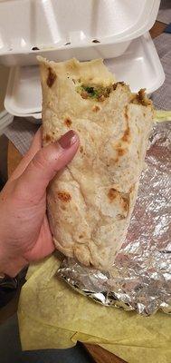 Kinda small chicken burrito