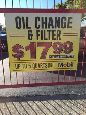 Full Service Synthetic Blend Oil & Filter change on sale!!!