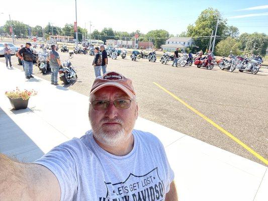 After my meal and a look at most of the bikes than was in my group. We had 35 bikes altogether.