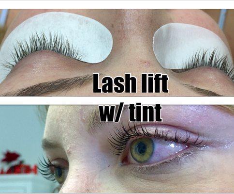 Lash Lift w/Black Tint..Give your natural straight lashes a curl