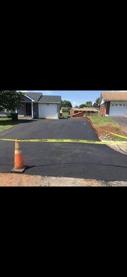 New tar driveway